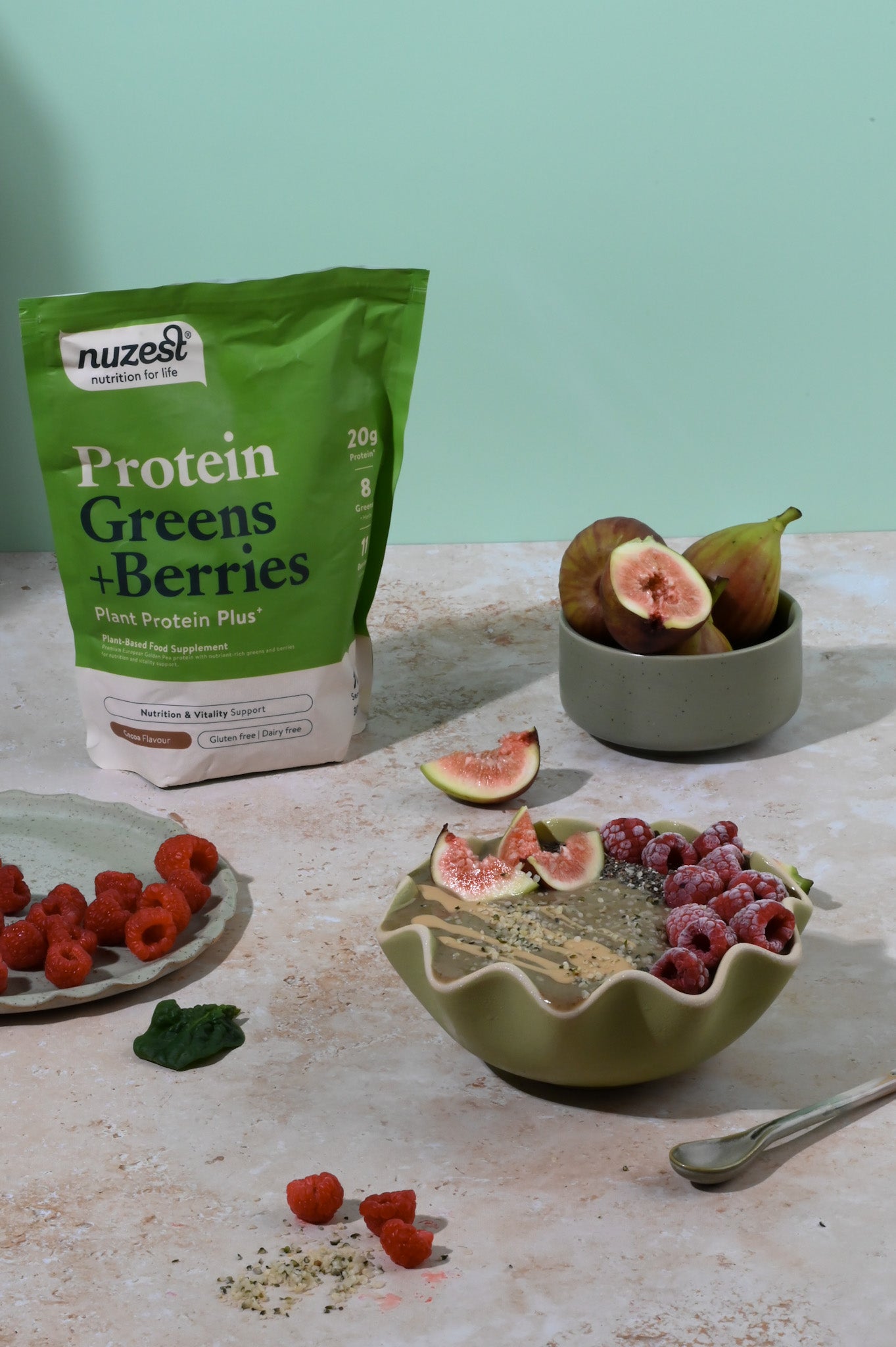 Protein Greens + Berries Smoothie Bowl